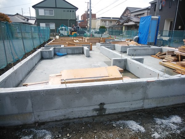 H様邸、基礎工事